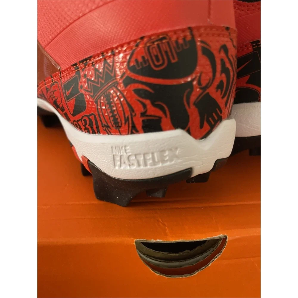 NIB‎ Nike Alpha Menace 4 Shark NRG Red Football Cleats FQ4536-600 Men's Size 10